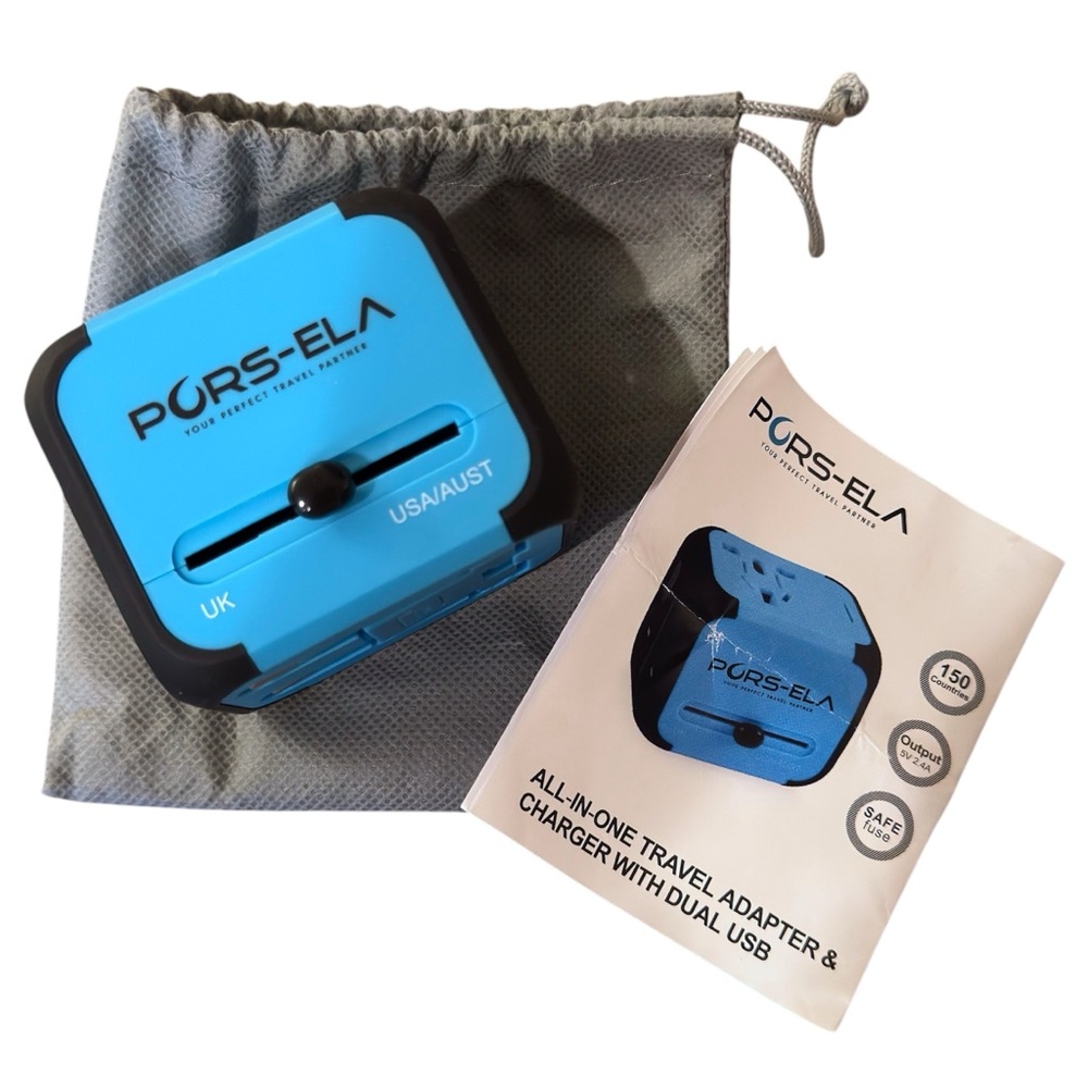 International Travel Power Adapter with 5V/2.4A Dual USB Charger